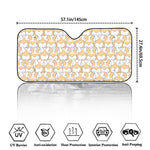 Corgi Butt Pattern Print Car Windshield Sun Shade