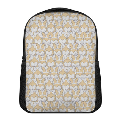Corgi Butt Pattern Print Casual Backpack
