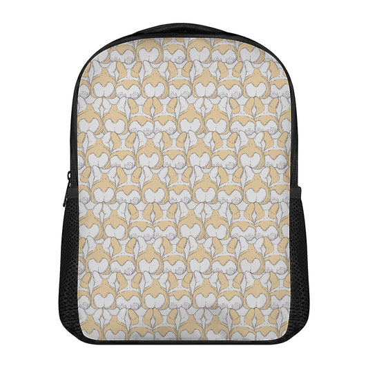 Corgi Butt Pattern Print Casual Backpack