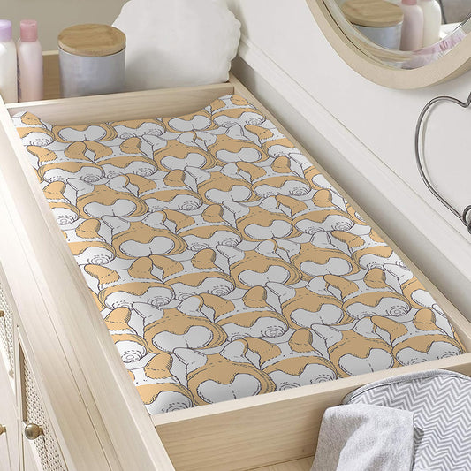 Corgi Butt Pattern Print Changing Pad Cover