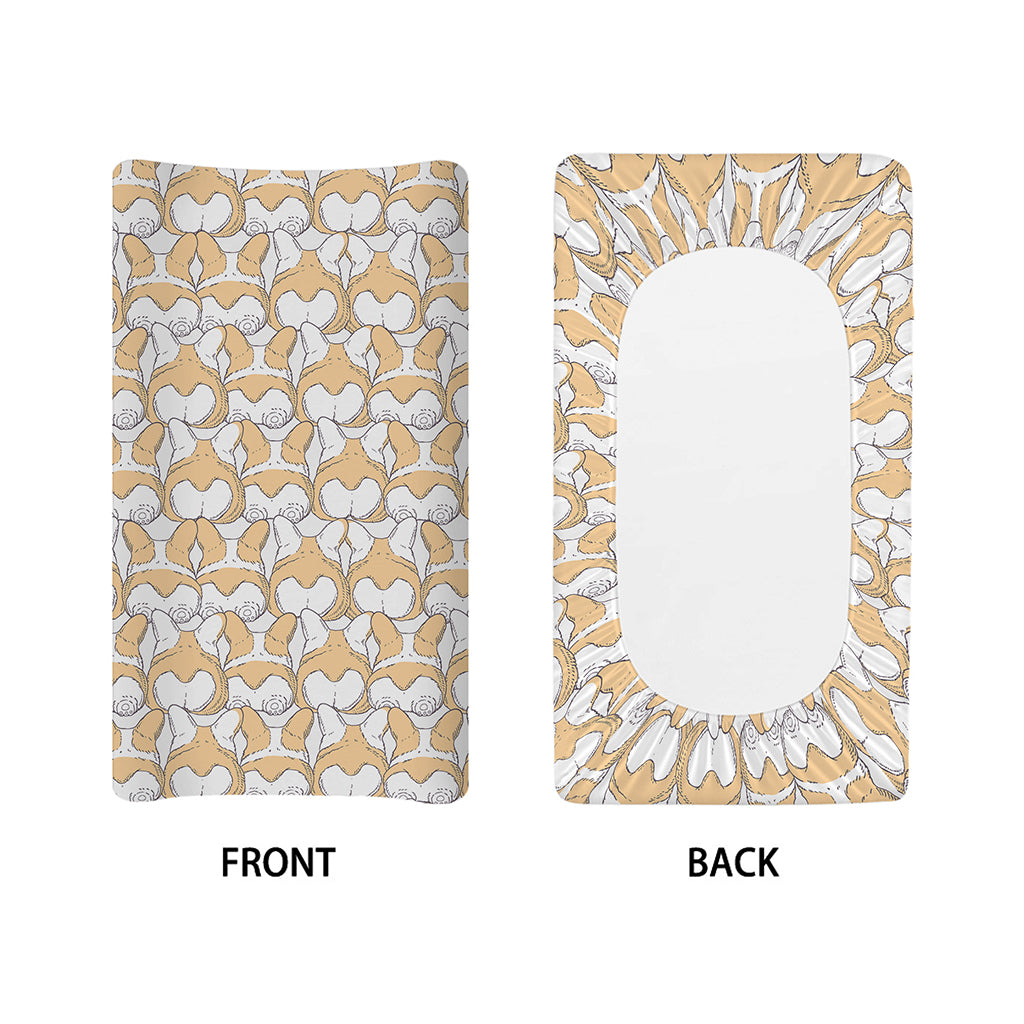 Corgi Butt Pattern Print Changing Pad Cover