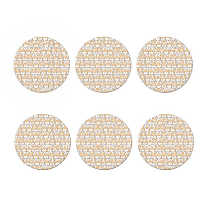 Corgi Butt Pattern Print Coaster Set