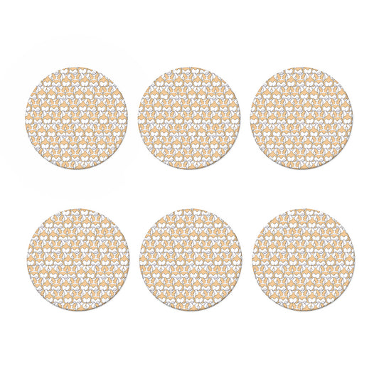 Corgi Butt Pattern Print Coaster Set