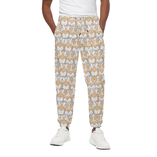 Corgi Butt Pattern Print Cotton Pants