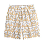 Corgi Butt Pattern Print Cotton Shorts
