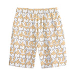 Corgi Butt Pattern Print Cotton Shorts