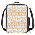 Corgi Butt Pattern Print Crossbody Lunch Bag