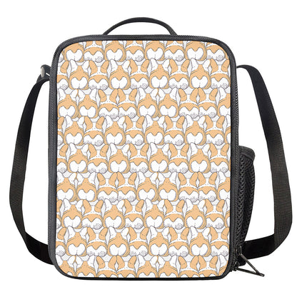 Corgi Butt Pattern Print Crossbody Lunch Bag
