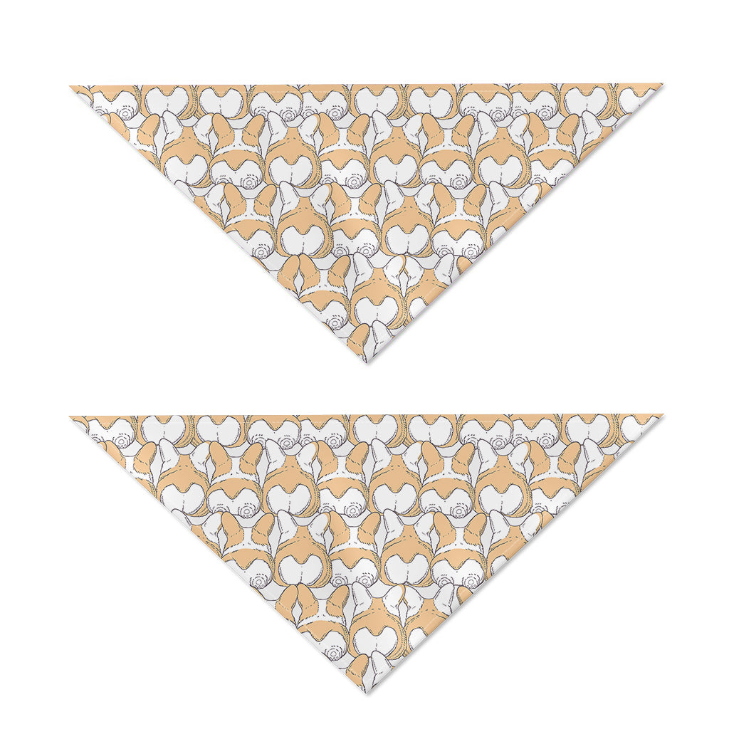 Corgi Butt Pattern Print Dog Bandana