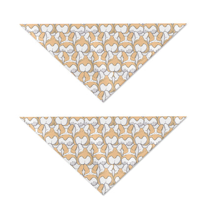 Corgi Butt Pattern Print Dog Bandana