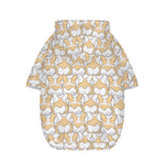 Corgi Butt Pattern Print Dog Zip Up Hoodie
