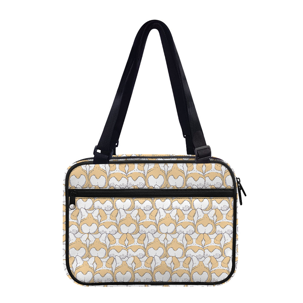 Corgi Butt Pattern Print Double Strap Bible Bag
