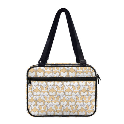Corgi Butt Pattern Print Double Strap Bible Bag