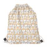 Corgi Butt Pattern Print Drawstring Bag