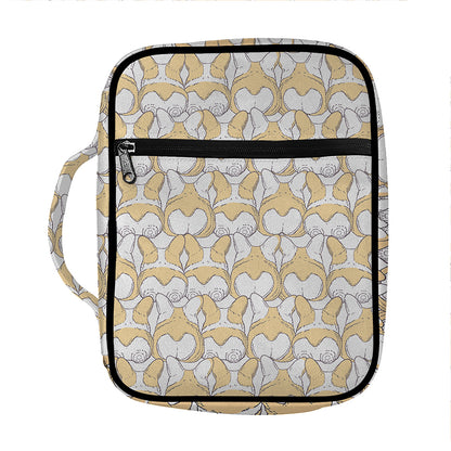 Corgi Butt Pattern Print Front Pocket Bible Bag