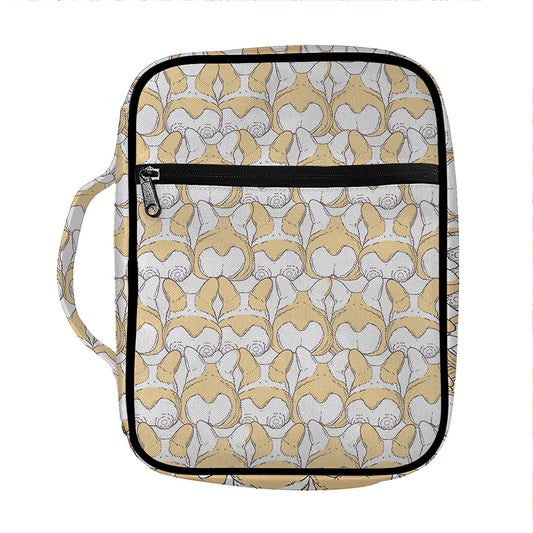 Corgi Butt Pattern Print Front Pocket Bible Bag