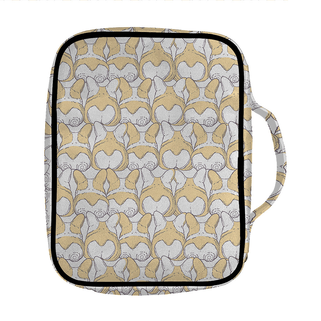 Corgi Butt Pattern Print Front Pocket Bible Bag