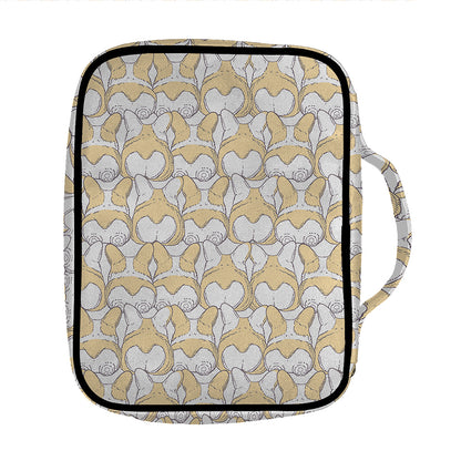 Corgi Butt Pattern Print Front Pocket Bible Bag