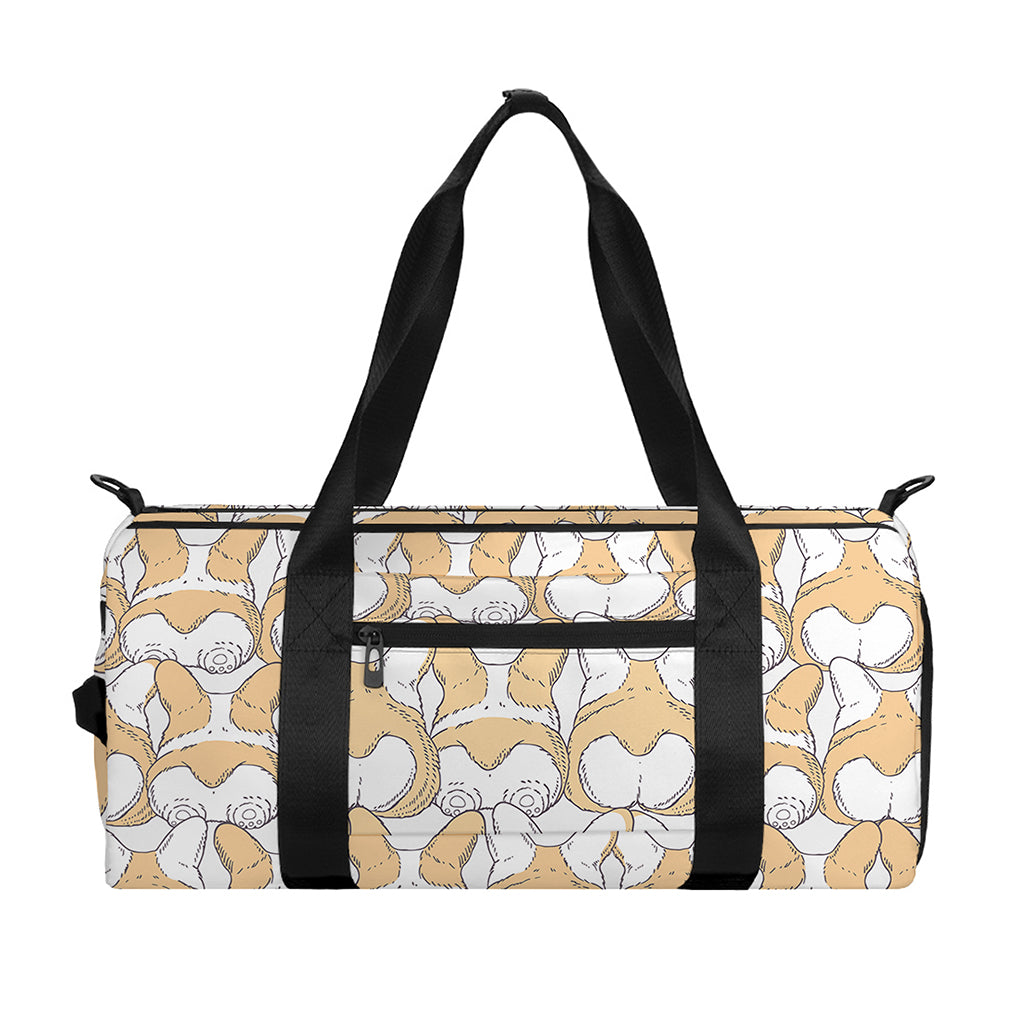 Corgi Butt Pattern Print Gym Bag
