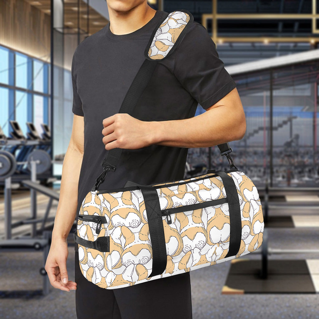 Corgi Butt Pattern Print Gym Bag