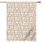 Corgi Butt Pattern Print House Flag