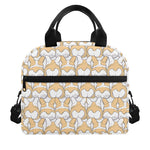 Corgi Butt Pattern Print Insulated Lunch Bag