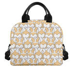 Corgi Butt Pattern Print Insulated Lunch Bag