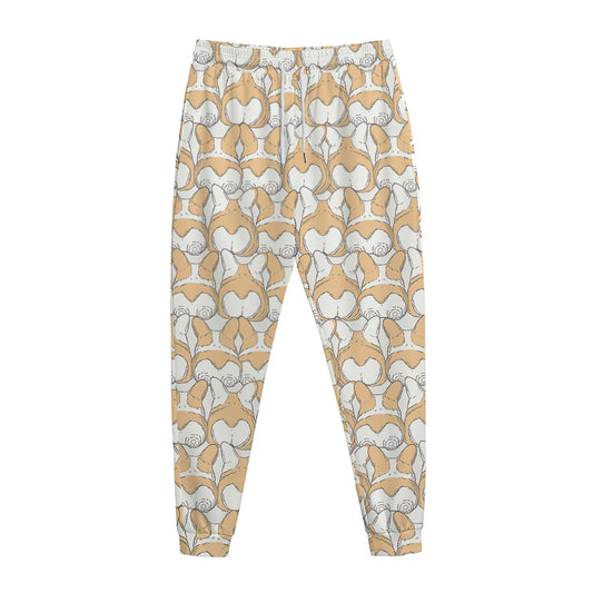 Corgi Butt Pattern Print Jogger Pants