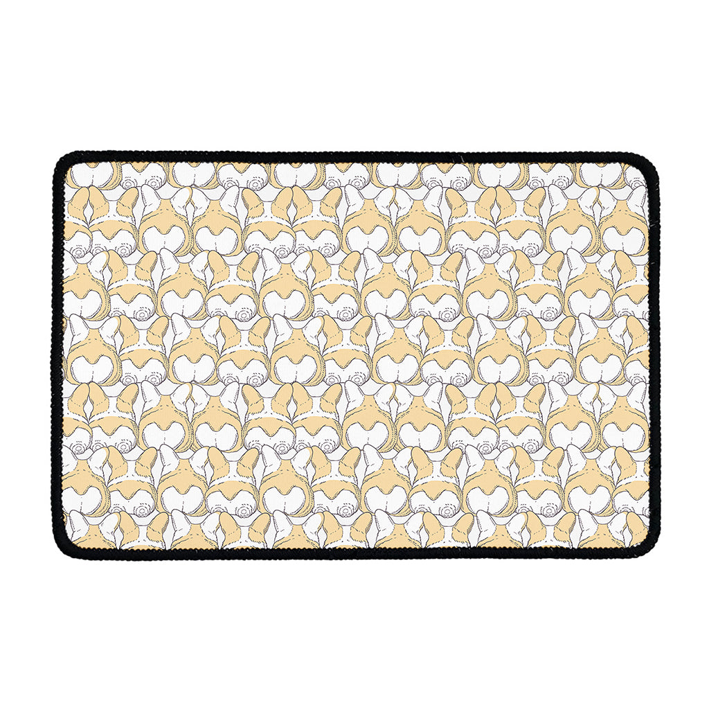 Corgi Butt Pattern Print Kitchen Mat