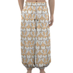 Corgi Butt Pattern Print Lantern Pants
