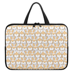 Corgi Butt Pattern Print Laptop Sleeve With Handle