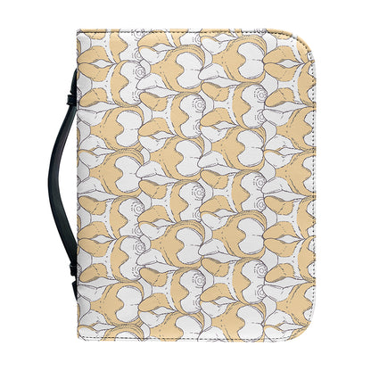 Corgi Butt Pattern Print Leather Bible Cover