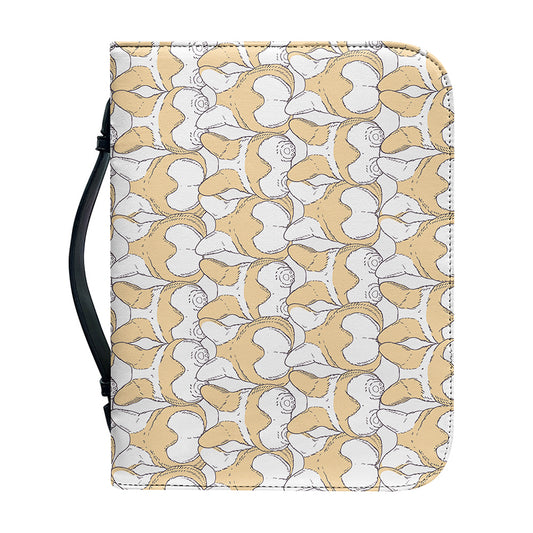 Corgi Butt Pattern Print Leather Bible Cover