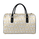 Corgi Butt Pattern Print Leather Duffle Bag