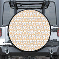 Corgi Butt Pattern Print Leather Spare Tire Cover