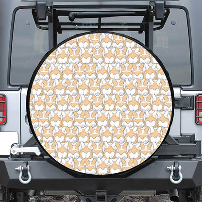 Corgi Butt Pattern Print Leather Spare Tire Cover