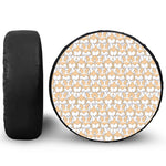 Corgi Butt Pattern Print Leather Spare Tire Cover