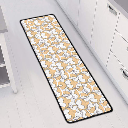 Corgi Butt Pattern Print Long Kitchen Mat
