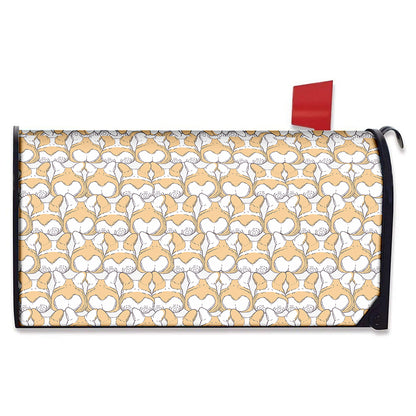 Corgi Butt Pattern Print Mailbox Cover