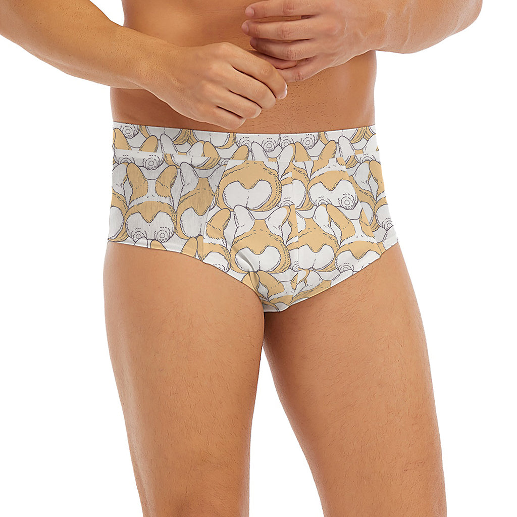 Corgi Butt Pattern Print Men's Briefs