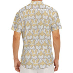 Corgi Butt Pattern Print Men's Deep V-Neck Shirt