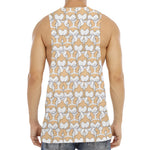 Corgi Butt Pattern Print Men's Muscle Tank Top