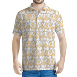 Corgi Butt Pattern Print Men's Polo Shirt