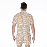 Corgi Butt Pattern Print Men's Rompers