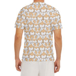 Corgi Butt Pattern Print Men's Short Sleeve Rash Guard