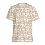 Corgi Butt Pattern Print Men's Sports T-Shirt