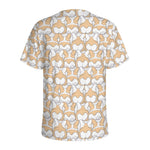 Corgi Butt Pattern Print Men's Sports T-Shirt