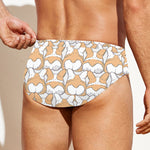 Corgi Butt Pattern Print Men's Swim Briefs