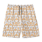 Corgi Butt Pattern Print Men's Swim Trunks