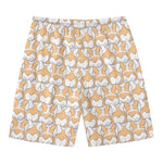 Corgi Butt Pattern Print Men's Swim Trunks
